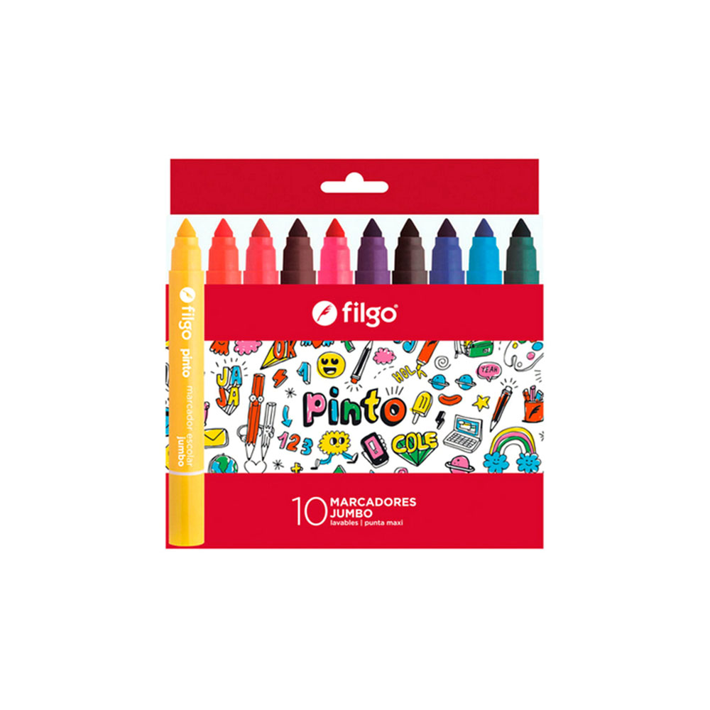 Marcadores Filgo Jumbo x 10un